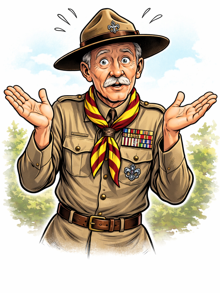 Sir Baden Powell weiss nicht weiter
